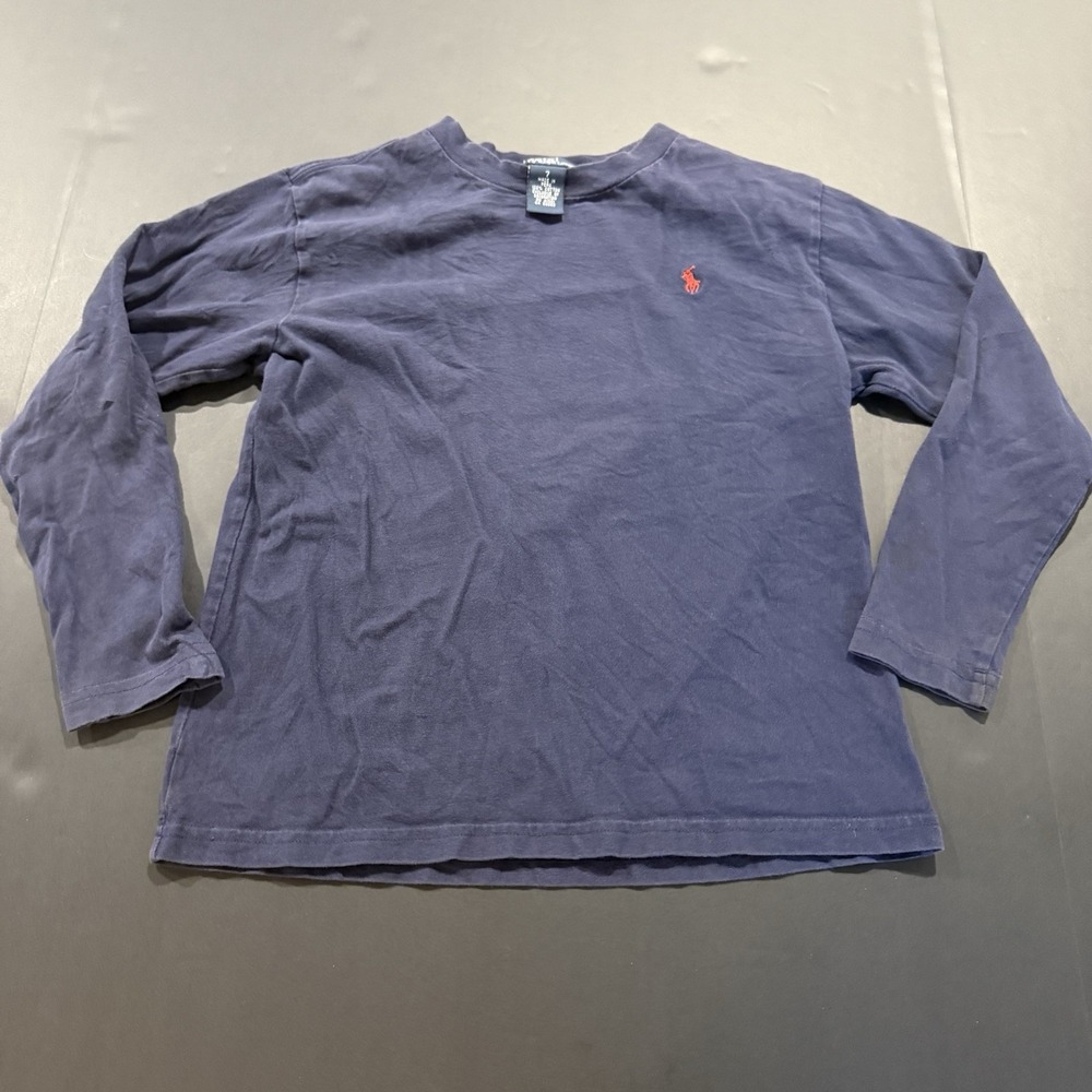 Polo Ralph Lauren 100% Cotton Kids 7 Long Sleeve Shirt Blue